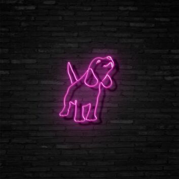 Beagle Neon Sign for Dog Lovers and Pet Spaces