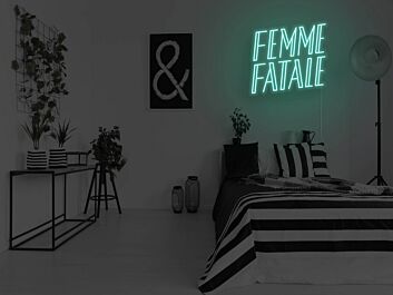 Femme Fatale Neon Sign for Bold and Empowering Spaces