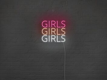 Girls Girls Girls Neon Sign for Playful and Fun Spaces