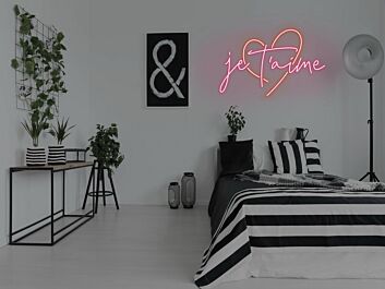 Je T&#039;aime Neon Sign for Romantic and Loving Spaces