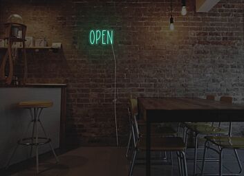 Simple Open Neon Sign for Businesses and Shops