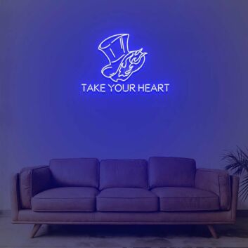 Persona 5 Take Your Heart Neon Sign for Video Game Fans