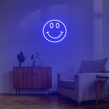 Smile Face Neon Sign for Happy and Positive Spaces