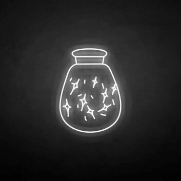 Wishing bottle neon sign