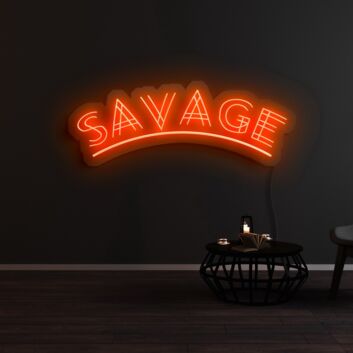 Savage Neon Sign for Bold and Playful Spaces