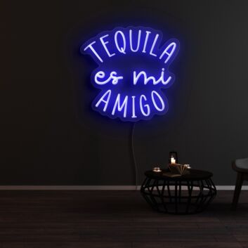 Tequila Es Mi Amigo Neon Sign for Bars and Social Spaces