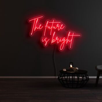 The Future Is Bright Neon Sign for Positive and Inspirational Spaces