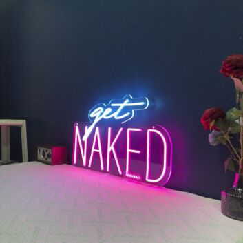 Get Naked Neon Sign for Bold and Playful Spaces