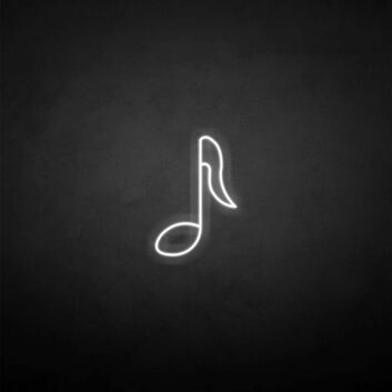Musical note&#39; neon sign