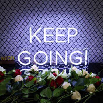 Keep Going Neon Sign for Motivational and Inspirational Spaces