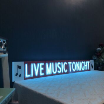 Live Music Tonight Neon Sign for Music Lovers and Venues