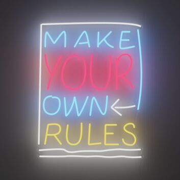 Make Your Own Rules Neon Sign MNE11297 for Bold and Playful Spaces