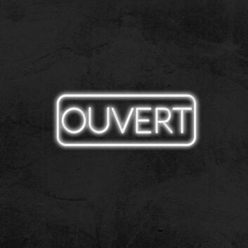 Ouvert Neon Sign for French-speaking Businesses