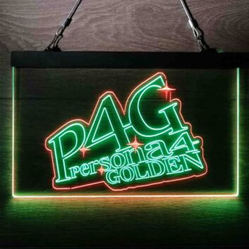 P4G Persona 4 Golden Dual LED Neon Sign for Anime and Game Fans