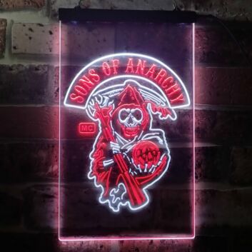 Sons of Anarchy Dual LED Neon Sign for TV Show Fans