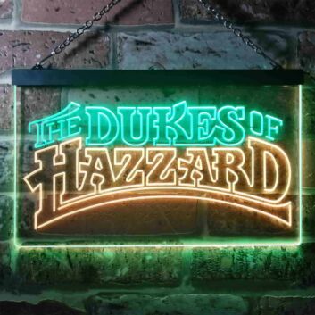 The Dukes of Hazzard Dual LED Neon Sign for TV Show Fans