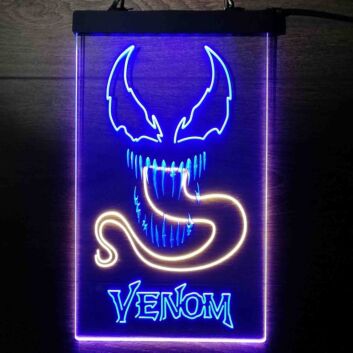 Venom Superhero Dual LED Neon Sign for Superhero Fans