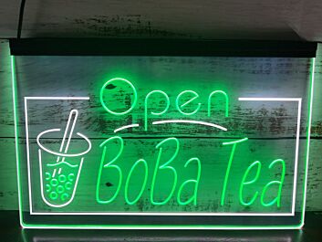 Boba Tea Dual LED Neon Sign for Refreshing and Fun Spaces
