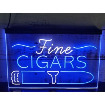 Cigars V2 Dual LED Neon Sign for Retail and Relaxing Spaces