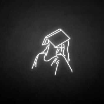 Sleeping reader neon sign