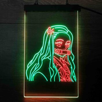 Demon Slayer Nezuko v1 Dual LED Neon Sign for Anime Fans