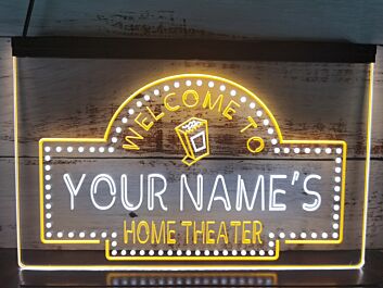 Name Personalized Custom Home Theater Bar Beer v1 Dual LED Neon Sign for Personalized Decor