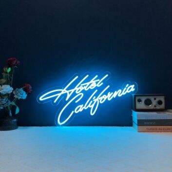 Hotel California Neon Sign for Music Lovers and Themed Decor