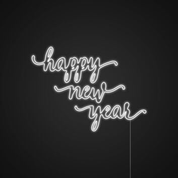 Happy New Year Neon Sign for Celebratory Spaces