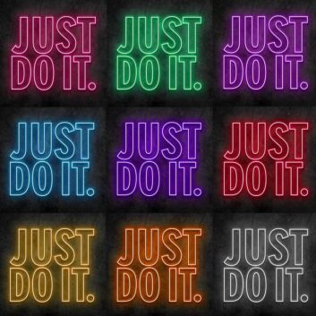 Just Do It Neon Sign for Motivational and Fitness Spaces