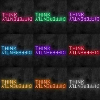 Think Differently Neon Sign for Inspirational and Creative Spaces