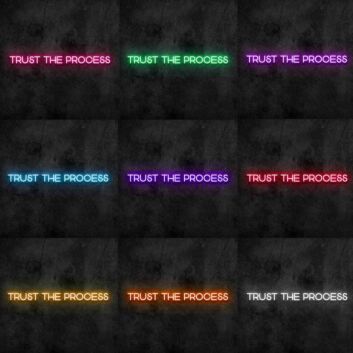Trust the Process Neon Sign for Motivational and Inspirational Spaces
