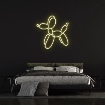 Dog Balloon Neon Sign for Fun and Whimsical Spaces
