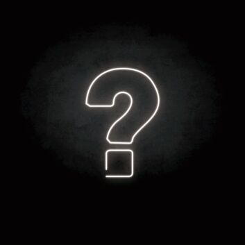 &#39;Question Mark&#39; neon sign