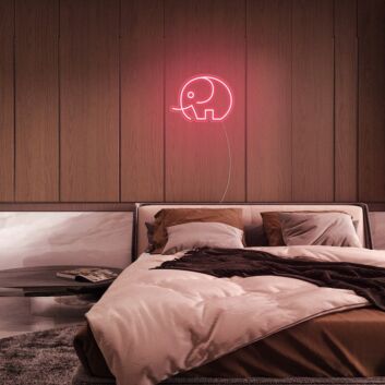 Mini Elephant Neon Sign for Cute and Whimsical Spaces