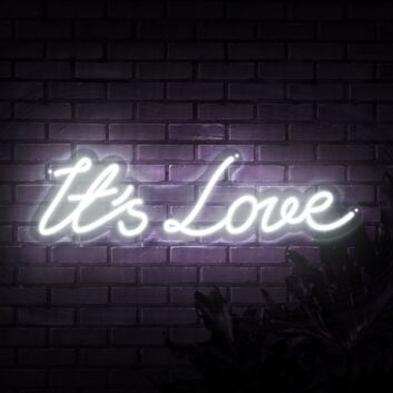 It's Love Neon Sign for Romantic and Loving Spaces