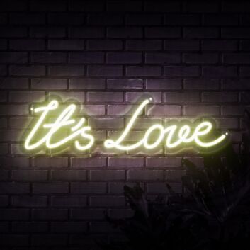 It&#039;s Love Neon Sign for Romantic and Loving Spaces