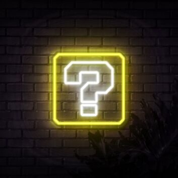 Mario Question Block Neon Sign for Video Game Fans