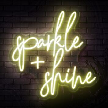 Sparkle And Shine Neon Sign for Positive and Fun Spaces