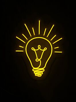 Light Bulb Neon Sign for Bright and Creative Spaces