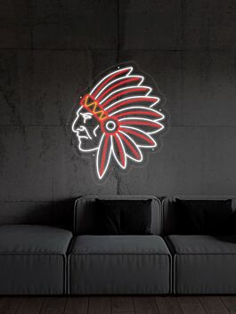 Apache Indian Neon Sign for Cultural and Whimsical Decor