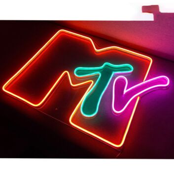 MTV Music Neon Sign for Music Lovers and Retro Decor