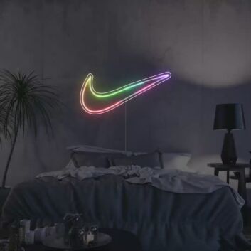 Sneaker Swoosh Neon Sign for Fashion and Fun Spaces