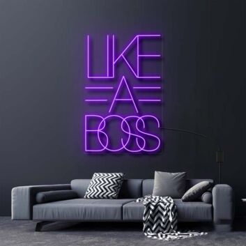 Like A Boss Neon Sign for Empowering and Bold Spaces