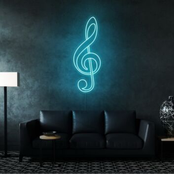 Treble Clef Neon Sign for Music Lovers