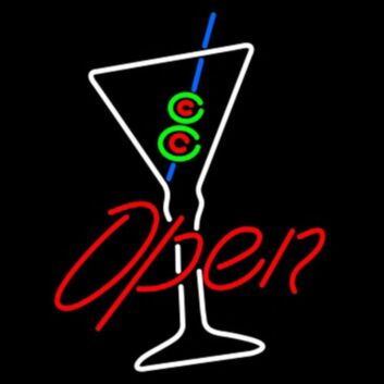 New Cocktails Sign Martini Bar Open Neon Light Sign Wall Decor for Bars