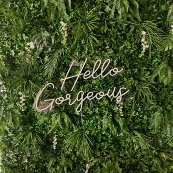 Hello Gorgeous Neon Sign for Positive and Fun Spaces