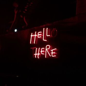 Hell Here Neon Sign Red Neon Light Hello There Neon Sign Game Room Wall Decor for Fun Spaces