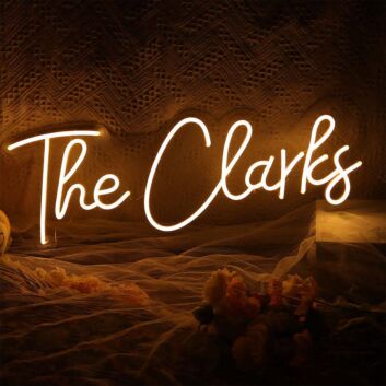 The Clarks Neon Sign for Personalized Decor