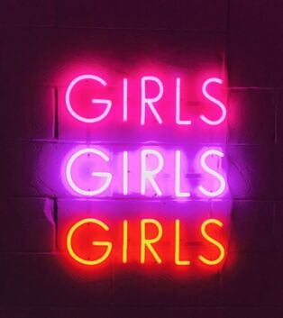 Girls Girls Girls Neon Sign LED Sign Light for Fun and Playful Spaces