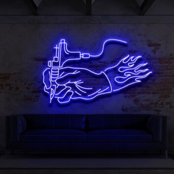 Hand of An Artist For Tattoo Studio Neon Sign for Tattoo Studios